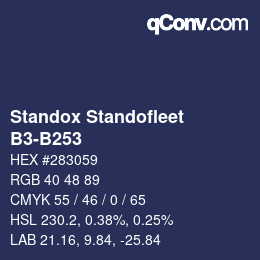 Color code: Standox Standofleet - B3-B253 | qconv.com