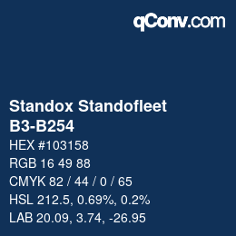 Color code: Standox Standofleet - B3-B254 | qconv.com