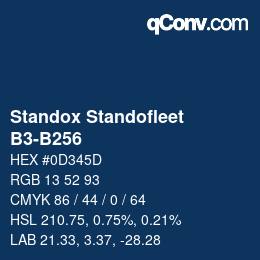 カラーコード: Standox Standofleet - B3-B256 | qconv.com