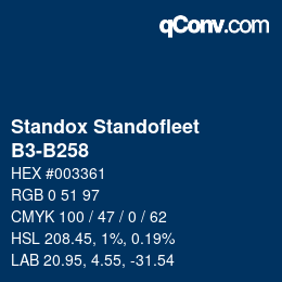 Farbcode: Standox Standofleet - B3-B258 | qconv.com