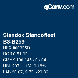 Código de color: Standox Standofleet - B3-B259 | qconv.com