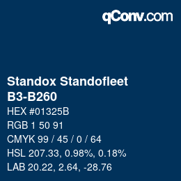 カラーコード: Standox Standofleet - B3-B260 | qconv.com