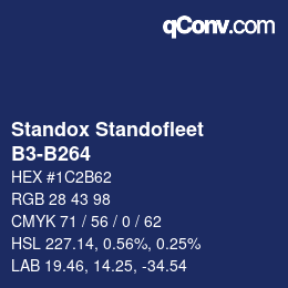 Color code: Standox Standofleet - B3-B264 | qconv.com