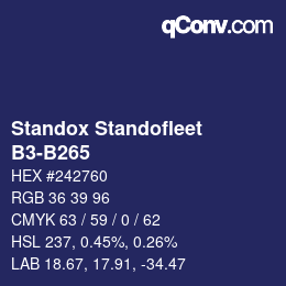 Color code: Standox Standofleet - B3-B265 | qconv.com