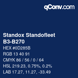 Color code: Standox Standofleet - B3-B270 | qconv.com