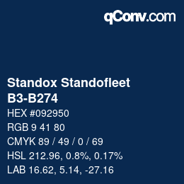 Code couleur: Standox Standofleet - B3-B274 | qconv.com