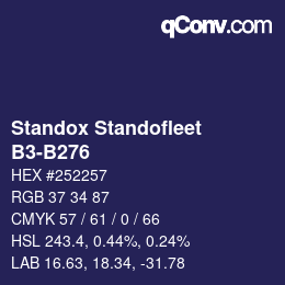 Código de color: Standox Standofleet - B3-B276 | qconv.com