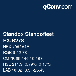 Color code: Standox Standofleet - B3-B278 | qconv.com