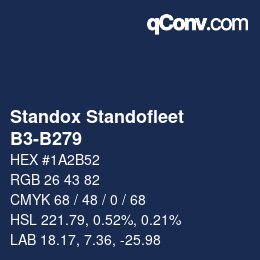 Color code: Standox Standofleet - B3-B279 | qconv.com
