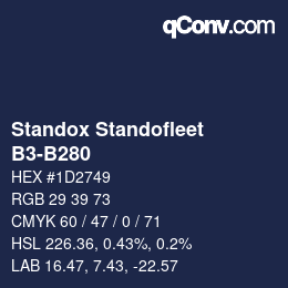 Color code: Standox Standofleet - B3-B280 | qconv.com