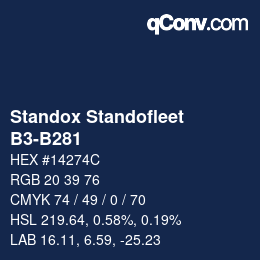 Color code: Standox Standofleet - B3-B281 | qconv.com