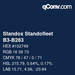 Color code: Standox Standofleet - B3-B283 | qconv.com