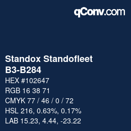 Color code: Standox Standofleet - B3-B284 | qconv.com