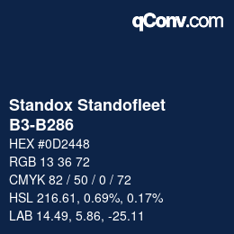 Color code: Standox Standofleet - B3-B286 | qconv.com