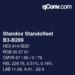 Color code: Standox Standofleet - B3-B289 | qconv.com