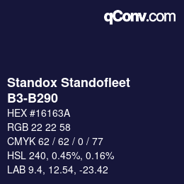 Color code: Standox Standofleet - B3-B290 | qconv.com
