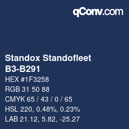 Color code: Standox Standofleet - B3-B291 | qconv.com