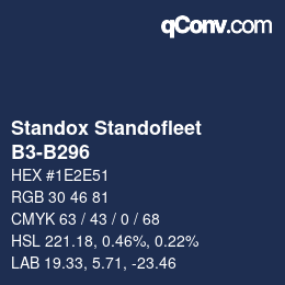 Color code: Standox Standofleet - B3-B296 | qconv.com