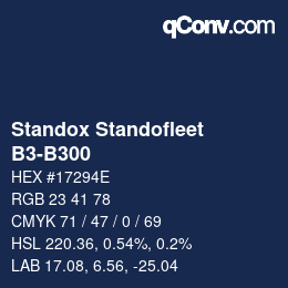 Color code: Standox Standofleet - B3-B300 | qconv.com