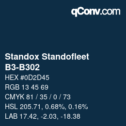 Farbcode: Standox Standofleet - B3-B302 | qconv.com