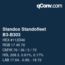 Color code: Standox Standofleet - B3-B303 | qconv.com