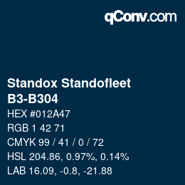 Farbcode: Standox Standofleet - B3-B304 | qconv.com