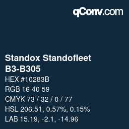 Código de color: Standox Standofleet - B3-B305 | qconv.com