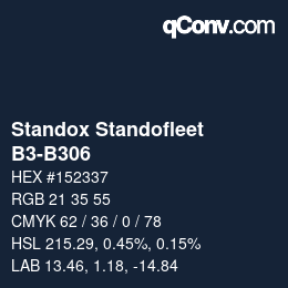 Color code: Standox Standofleet - B3-B306 | qconv.com