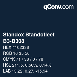 Color code: Standox Standofleet - B3-B308 | qconv.com