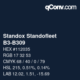 Color code: Standox Standofleet - B3-B309 | qconv.com