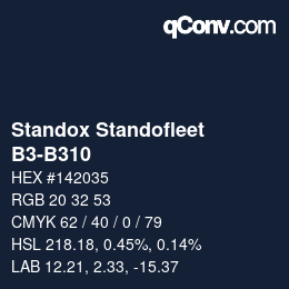Código de color: Standox Standofleet - B3-B310 | qconv.com