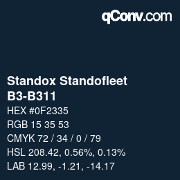 Color code: Standox Standofleet - B3-B311 | qconv.com