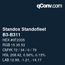 Código de color: Standox Standofleet - B3-B311 | qconv.com