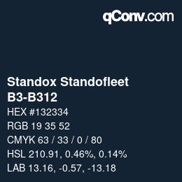 Code couleur: Standox Standofleet - B3-B312 | qconv.com