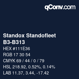 Código de color: Standox Standofleet - B3-B313 | qconv.com