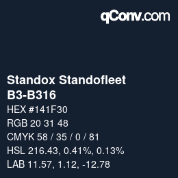 Color code: Standox Standofleet - B3-B316 | qconv.com