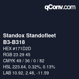 Color code: Standox Standofleet - B3-B318 | qconv.com