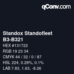 Código de color: Standox Standofleet - B3-B321 | qconv.com