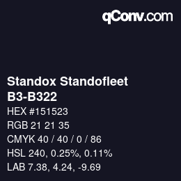 Color code: Standox Standofleet - B3-B322 | qconv.com