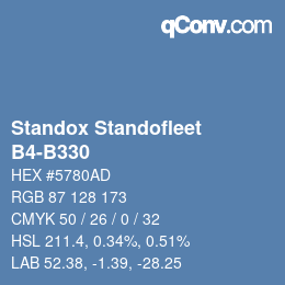 カラーコード: Standox Standofleet - B4-B330 | qconv.com