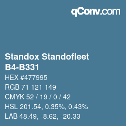 Código de color: Standox Standofleet - B4-B331 | qconv.com