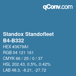 Color code: Standox Standofleet - B4-B332 | qconv.com