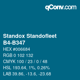 Code couleur: Standox Standofleet - B4-B347 | qconv.com
