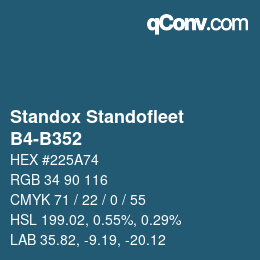 Código de color: Standox Standofleet - B4-B352 | qconv.com