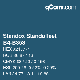 Código de color: Standox Standofleet - B4-B353 | qconv.com