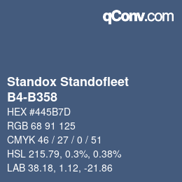 Código de color: Standox Standofleet - B4-B358 | qconv.com