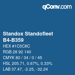 Código de color: Standox Standofleet - B4-B359 | qconv.com