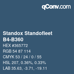 Código de color: Standox Standofleet - B4-B360 | qconv.com
