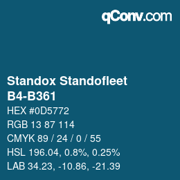 Color code: Standox Standofleet - B4-B361 | qconv.com