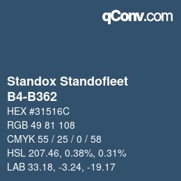 Color code: Standox Standofleet - B4-B362 | qconv.com